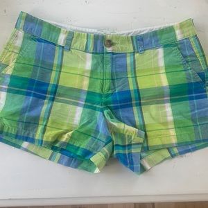 Old navy plaid chino shorts